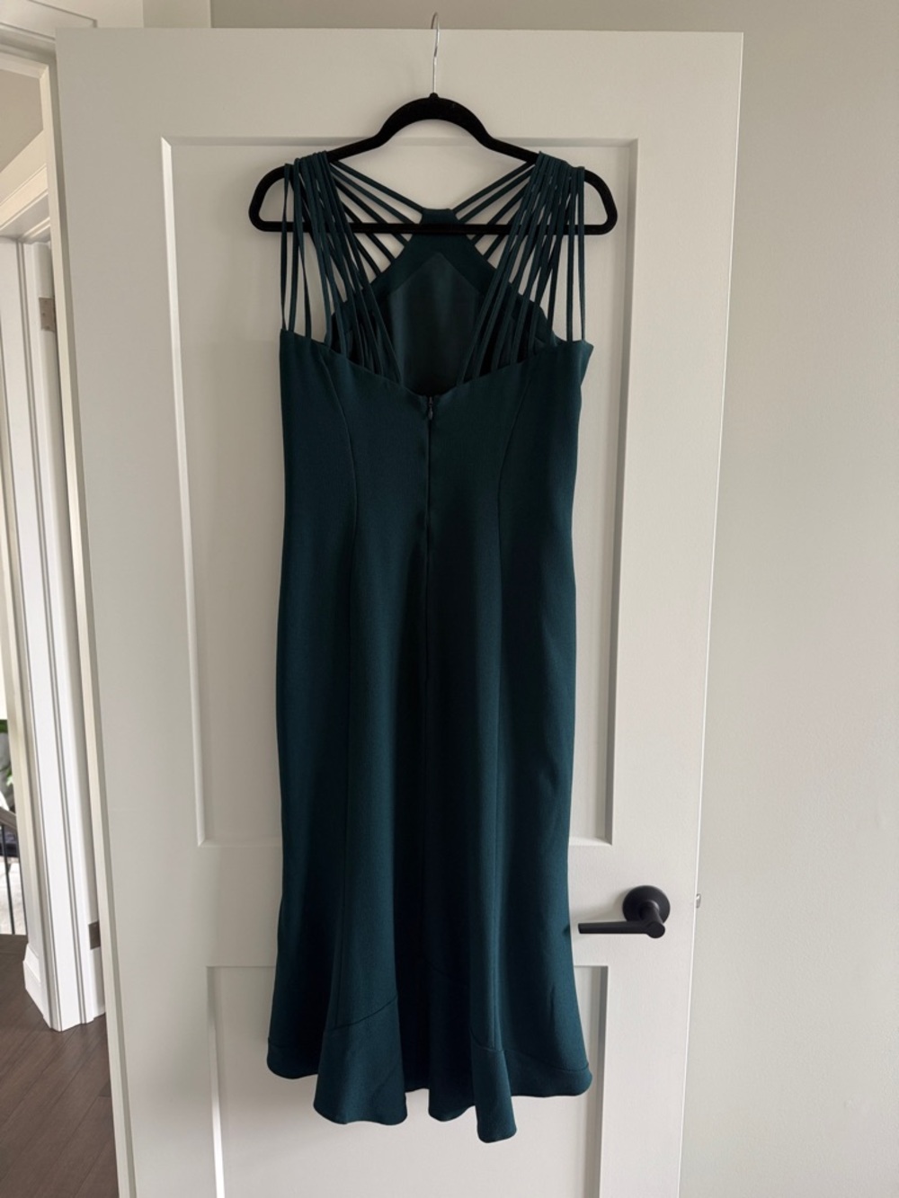 Dress the Population Deep Teal Strappy Midi Dress - Picture 4 of 5